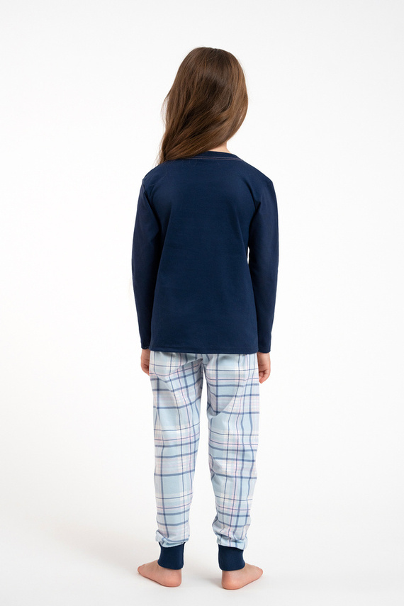 Pigiama da bambina Glamour Italian Fashion - blu navy/stampa
