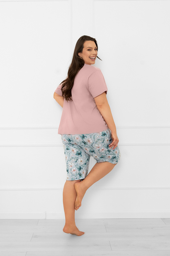 Pigiama da donna Perlis - manica corta, pantalone corto, cotone Moda italiana