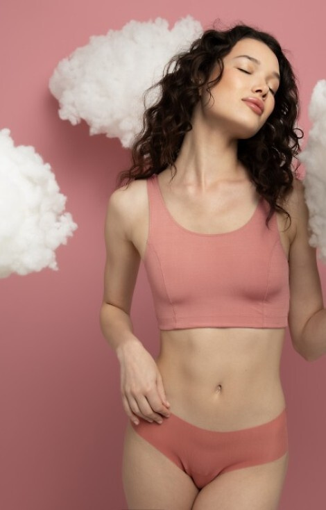 Mousse Classic Julimex - corallo - mutandine da donna senza cuciture, ultraleggere, invisibili sotto gli abiti