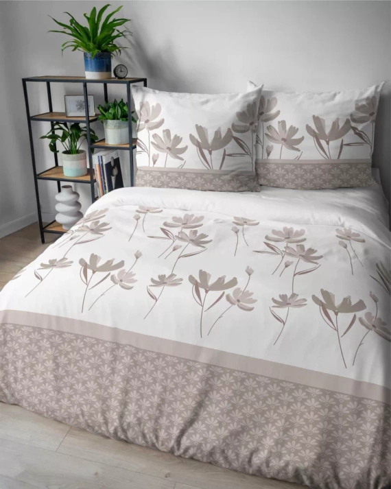 5489 B Detexpol Satin Stories beige biancheria da letto| 100% cotone, trama di raso, cerniera, confezione regalo