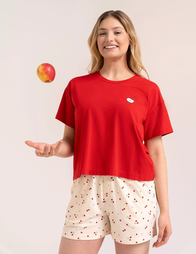 Pigiama donna Moraj PDD2800-007 in cotone, manica corta, pantaloncini corti