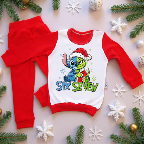 Moocha SIX SEVEN pigiama natalizia per bambini 100% cotone