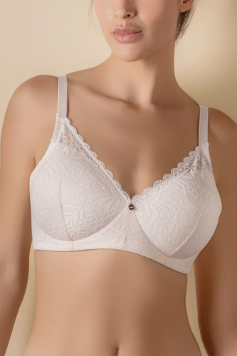 Selene Mireia Reggiseno Imbottito Senza Ferretto Comfort e Pizzo rosa