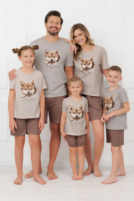 Pigiama bambino Shiba Italian Fashion 100% cotone shorts