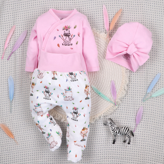 ABN-5547 Cappellino Nini Happy Animals in cotone biologico - sicuro, ecologico, confortevole