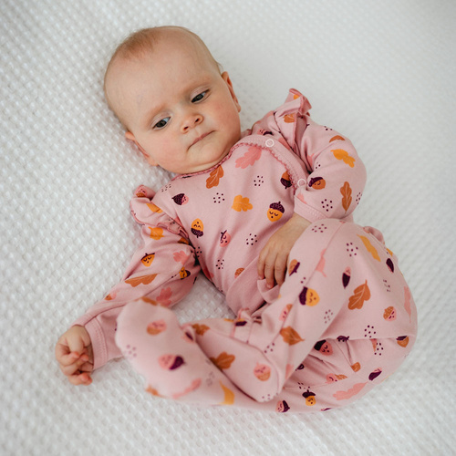 Fluffy Tails - mezza nanna per bebè Eevi - rosa, in cotone con fiocco