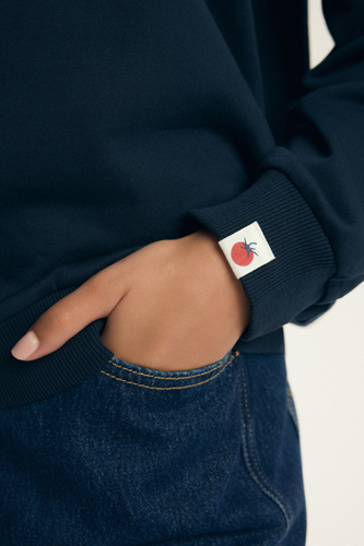 Felpa donna Dessie Henderson in cotone, leggermente felpata, con stampa