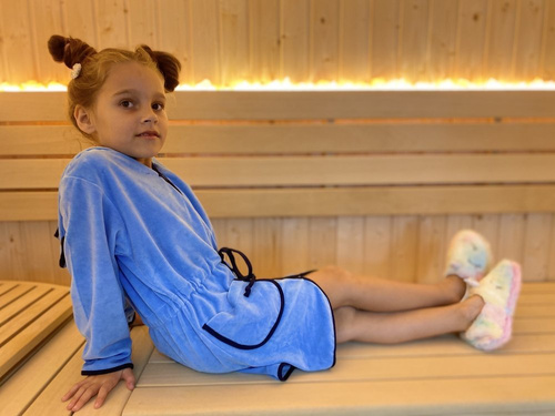 374 / 375 Accappatoio Desiree per bambini - blu