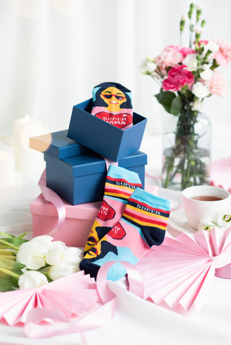 K89S Super Mama Foot Socks Moda Italiana - blu navy/colori