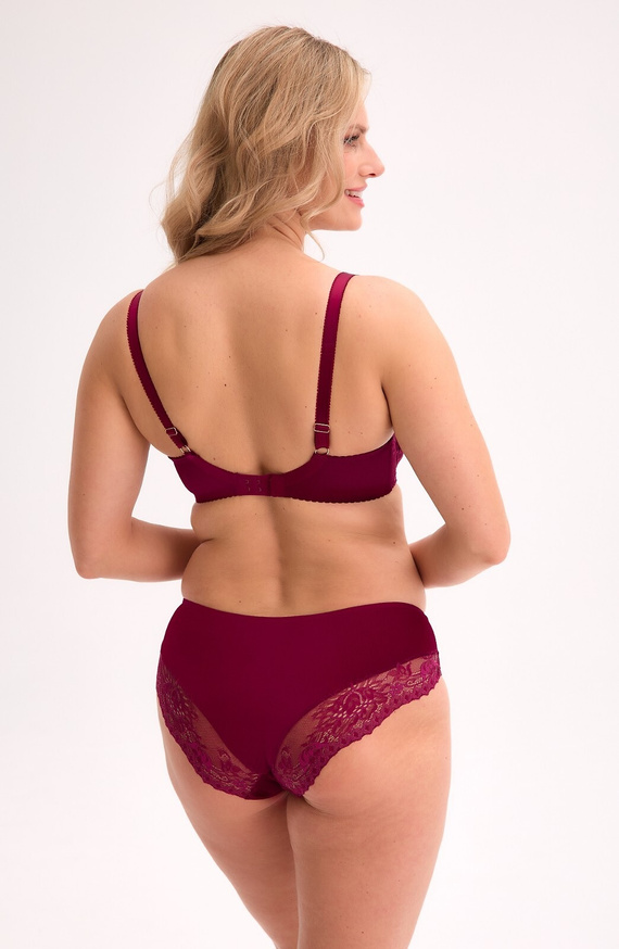 Gaia Jovana BS 1313 reggiseno semi-morbido marrone, in pizzo, con ferretto, design SS3