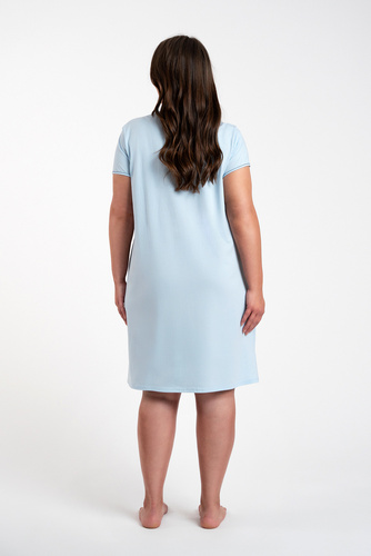 Camicia da notte a maniche corte Arietta Moda Italiana - blu