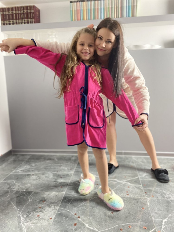 374 / 375 Accappatoio Desiree Baby - lampone