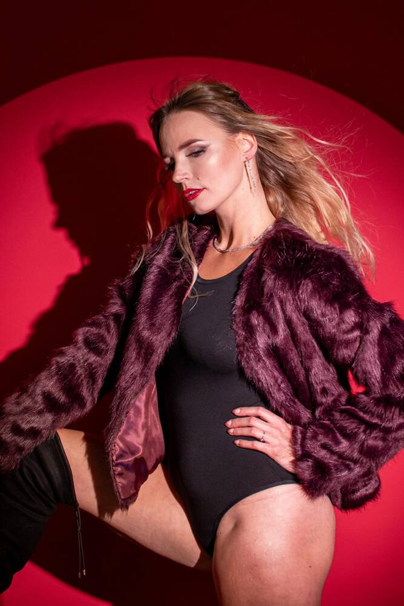 805 Chloe Body a maniche lunghe da donna di De Lafense - nero