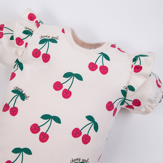 Body neonato Eevi Cherry manica corta cotone elastico comodo