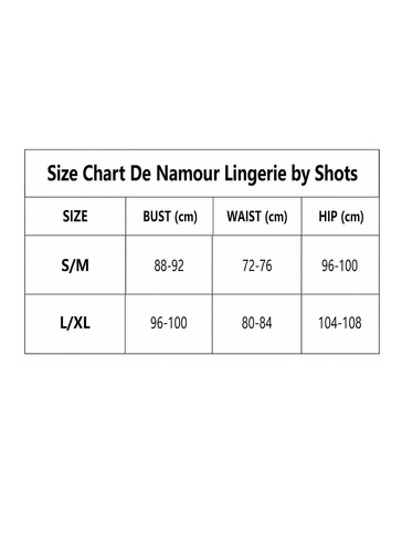SHOTS De Namour babydoll nero in pizzo e mesh DEN113 con slip in pizzo