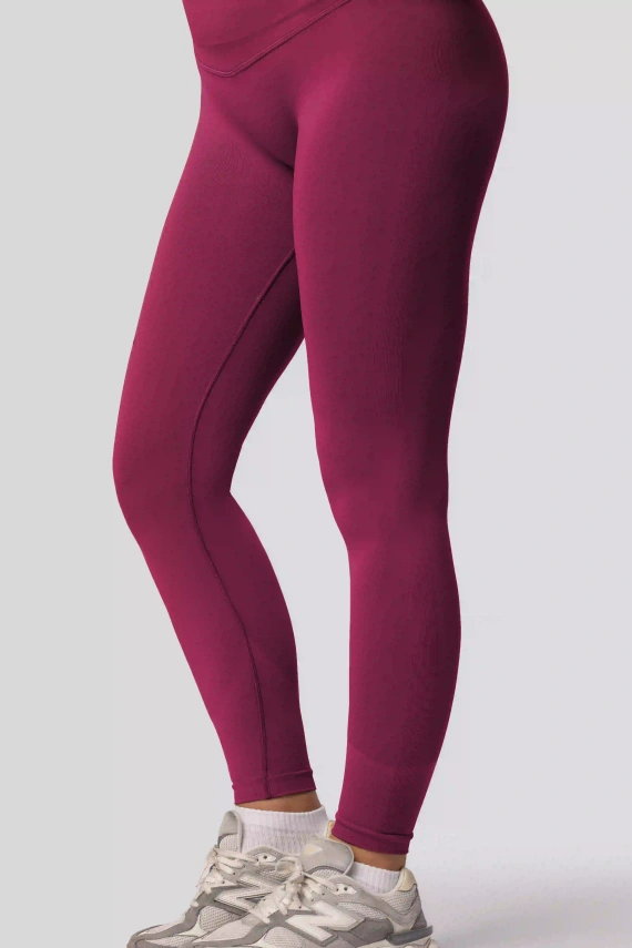 Leggings push-up Spaio PRO vita alta modellanti coprenti red wine