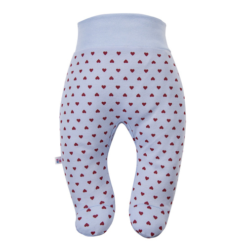 Mezza tutina neonato Love Eevi azzurra con cuoricini 100% cotone