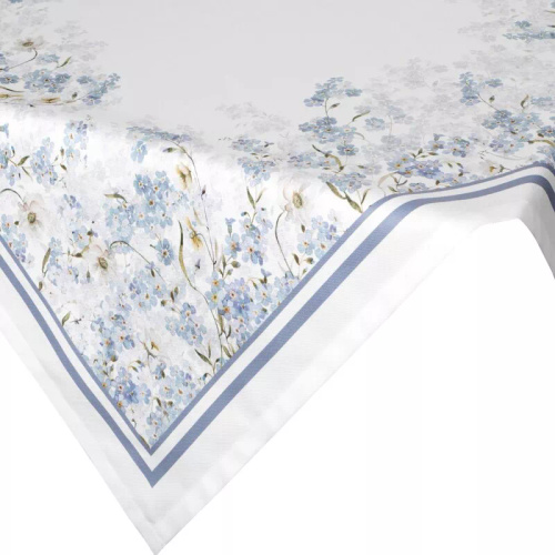 Tovaglia Summer 18 Eurofirany naturale con motivo non ti scordar di me 100% poliestere