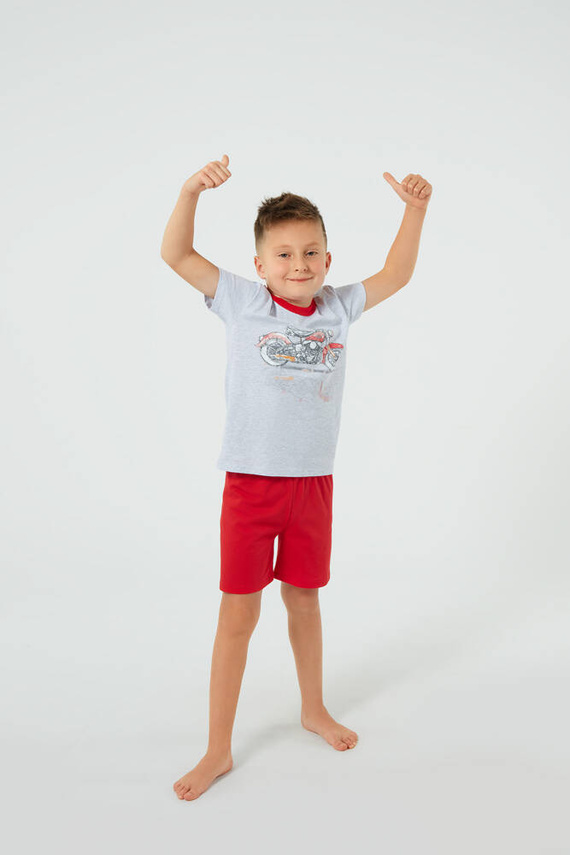 Junak Pigiama per ragazzi a maniche corte, pantaloncini Moda italiana - j.melange/rosso