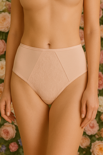 VF-435 - Mutandine a vita alta in pizzo da donna Vena nude