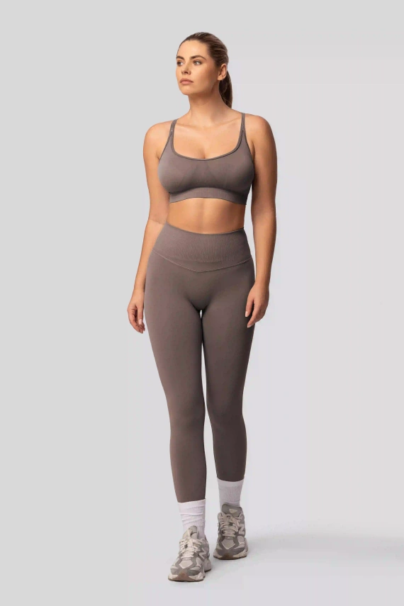 Leggings push-up Spaio PRO vita alta modellanti coprenti taupe