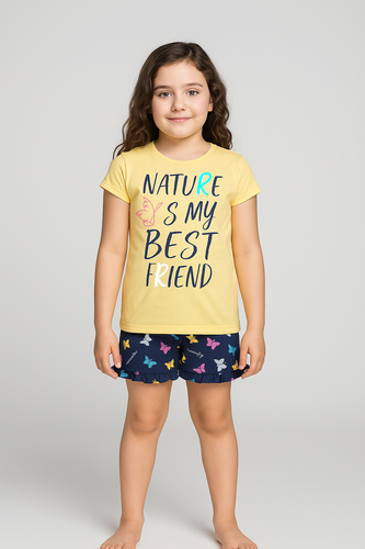 Mariposa Pigiama bambina Moda italiana - giallo/blu