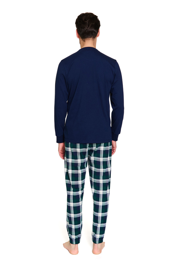 7341 Doctor Nap - Pigiama da uomo "The Original" | 100% cotone, produzione polacca - blu navy