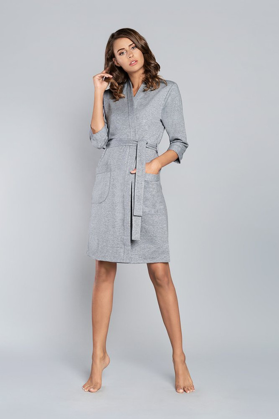 Kalia Accappatoio da donna con maniche a 3/4 Moda italiana - rosa