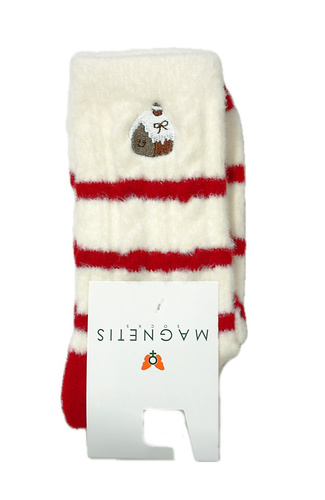 Magnetis calze da donna YN5034 calze natalizie in cotone con ricamo decorativo