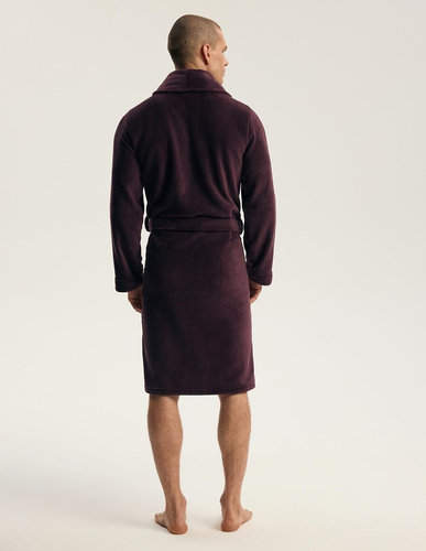 Accappatoio Henderson da uomo 43447 Vocal grey - cappuccio, maglia calda, comfort ed eleganza
