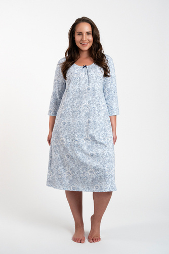 Camicia da notte Antonia Moda italiana - stampa blu