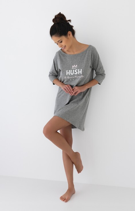 Camicia da notte Sensis Hush - grigio melange