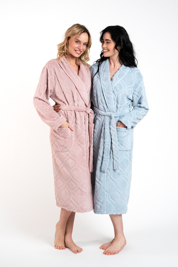 Morena Accappatoio in pile da donna Іtalian Fashion - rosa cipria