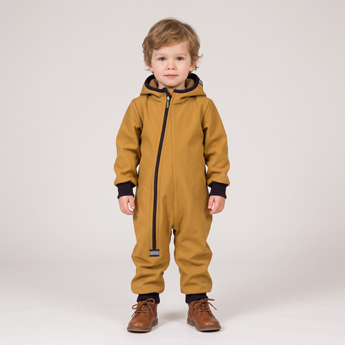 Tuta bambini Nicol 229083 Softshell con pile oliva