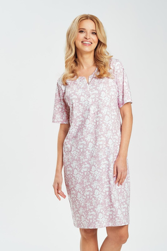 Camicia da notte Adria 3541 Taro – rosa, cotone, fantasia floreale