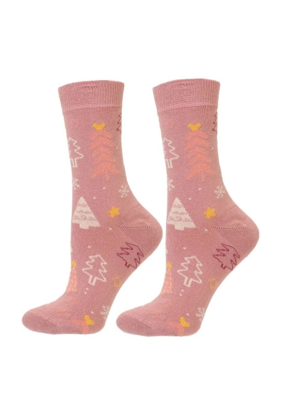 Calze donna Moraj CSLS250-048 natalizie in cotone senza cuciture, senza costrizione