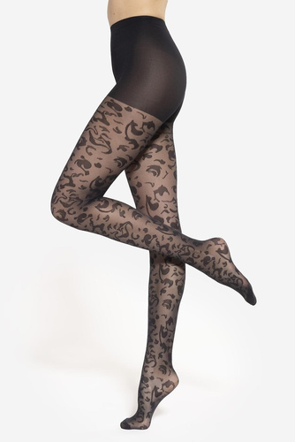 Collant Gatta Trendy Floral wz.05 - 40 den, elegante motivo floreale, stile e comfort