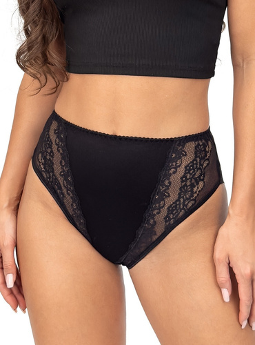 Mutandine 228 Donna nero - mutandine classiche da donna a vita alta e in pizzo