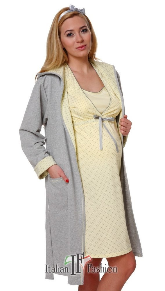 Vestaglia comfort da donna Italian Fashion- melange/rosa