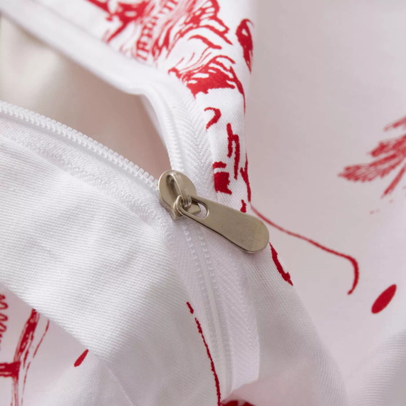 Laponia Natale in raso di cotone Spod Igły i Nitki bianco rosso - elegante e morbido