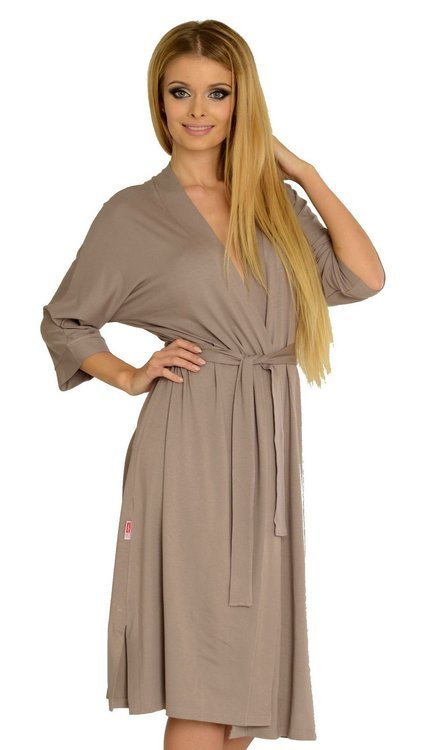 942 Visa Vestaglia lunga De Lafense - mocca