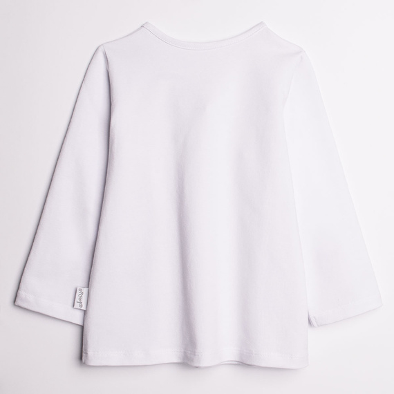 Blusa bambina Nicol 220139 cotone manica lunga elegante bianca