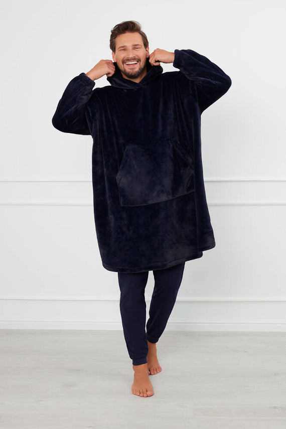 Forio Camicetta con cappuccio Moda italiana unisex - blu navy