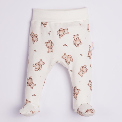 Pantaloni neonato Figo Nicol Koala 100% cotone bianchi