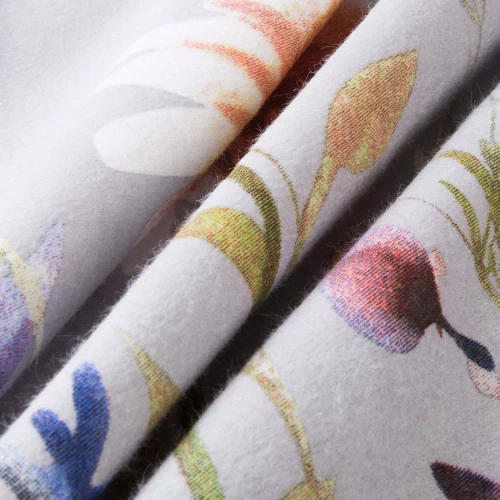 31512/2 Flannelove Darymex grigio, biancheria da letto floreale colorata, 100% cotone, calda e morbida