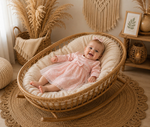 Vestito in cotone rosa con tulle Mamatti SK16337 per bambina
