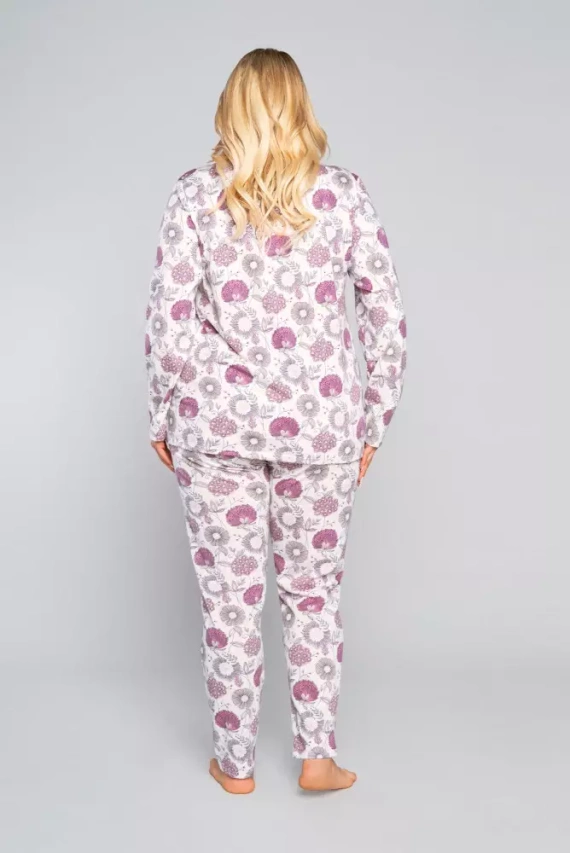 Pigiama da donna a maniche lunghe, pantaloni Lobelia Italian Fashion -