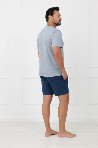 Pigiama uomo Devon Italian Fashion cotone manica corta melange