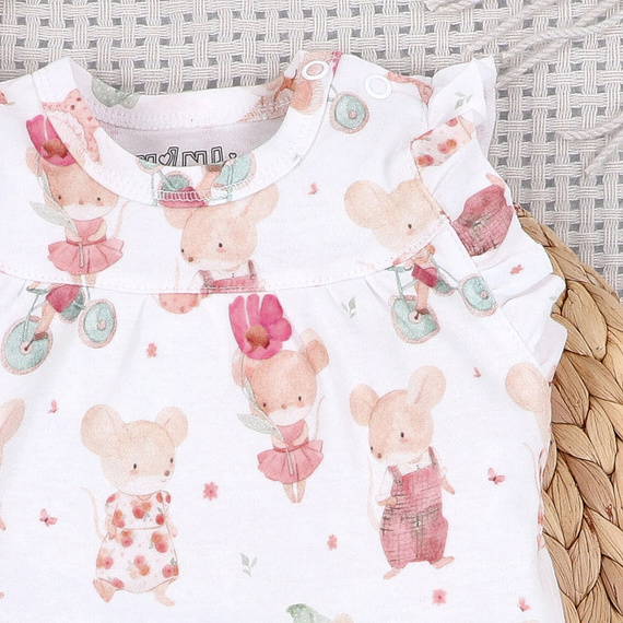 Nini Tutina Neonato Little Mouse 100% Cotone Biologico – Made in Polonia