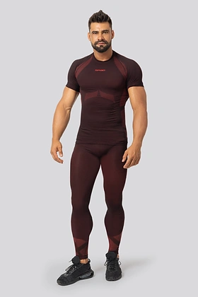 Brubeck Breeze 2.0 maglia termica uomo Nilit Breeze manica corta Black/Red